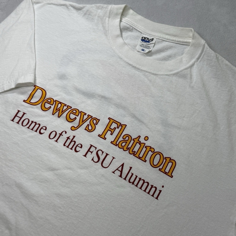 Vintage Miller Lite Deweys Flatiron‎ FSU Alumni Bar Tee XL